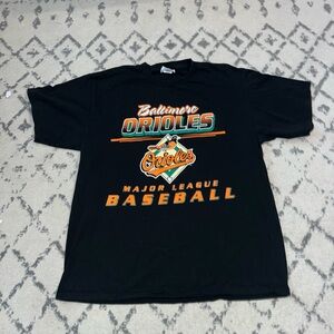 Vintage Baltimore Orioles DEADSTOCK Shirt Black MLB Baseball 1996